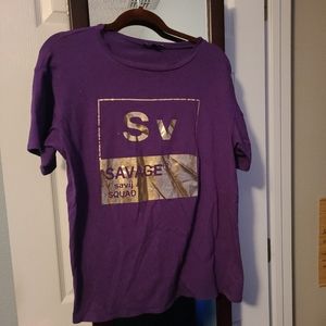 Fashion nova purple savage tee large